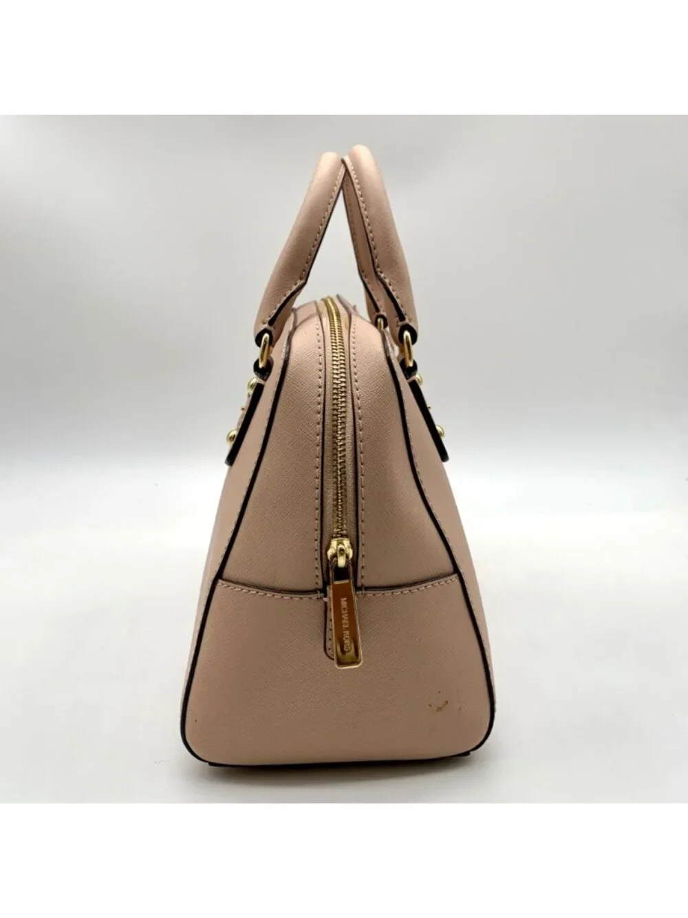 Michael Kors Blush Pink Saffiano Leather Sandrine Satchel